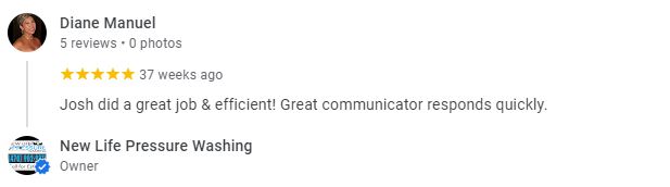 Josh did a great job & efficient! Great communicator responds quickly. - Diane Manuel