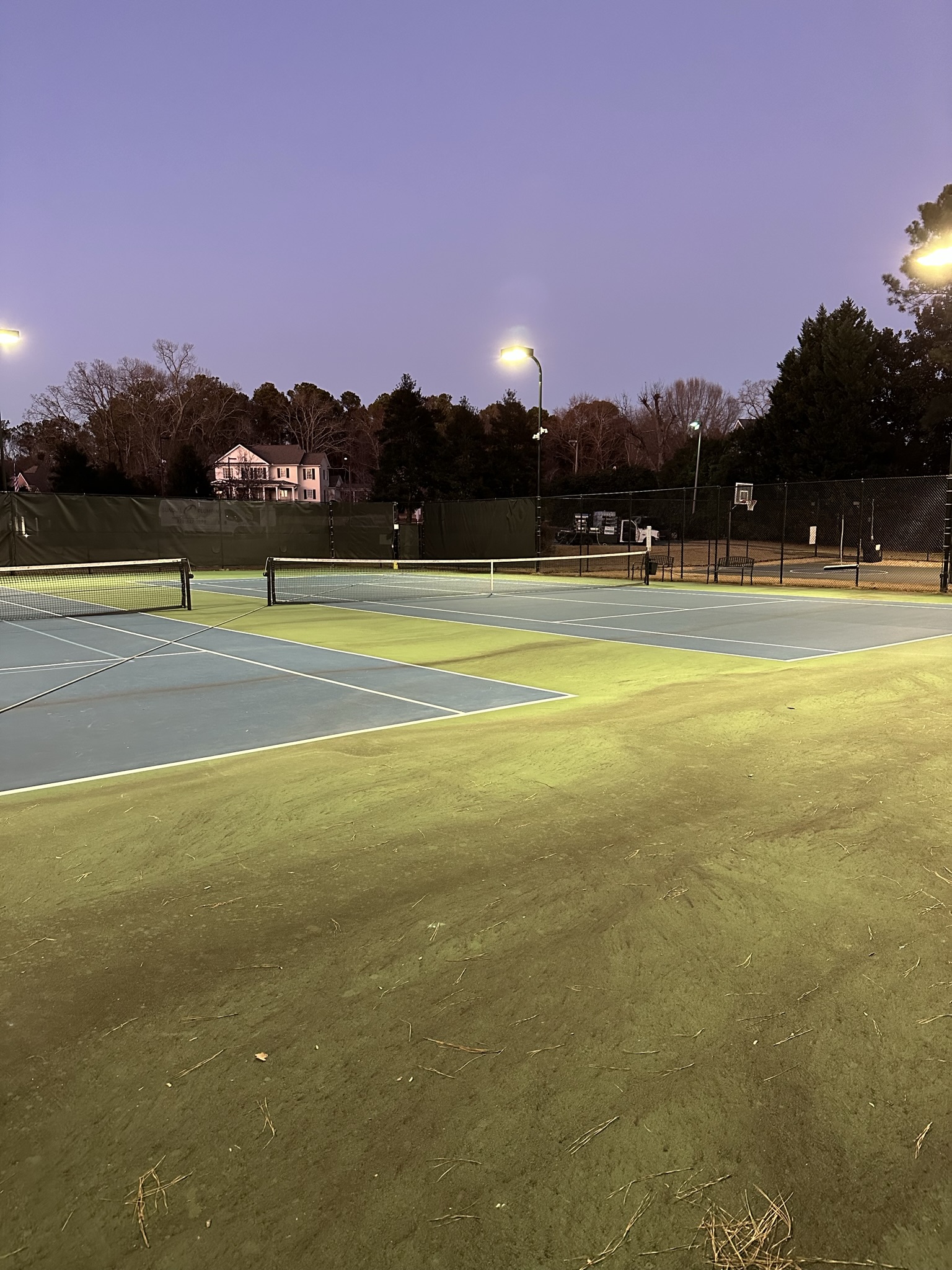 Tennis Court Before Washing View 2