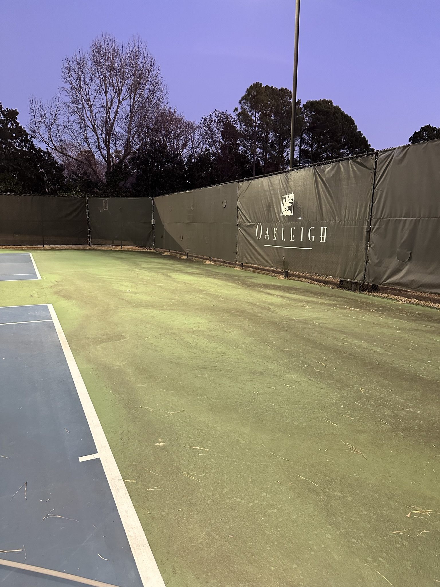 Tennis Court Before Washing View 1