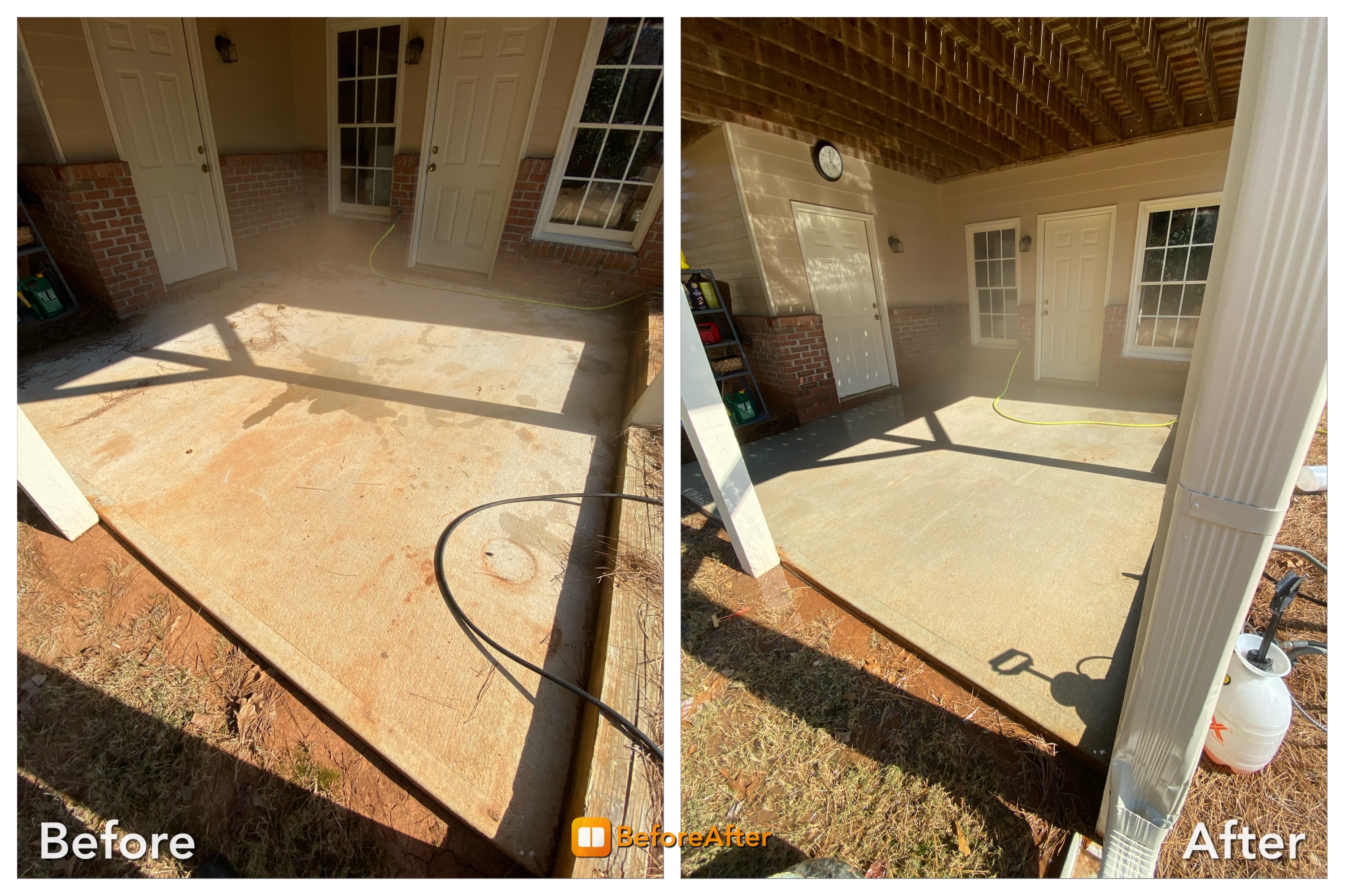 Concrete Patio Under Deck