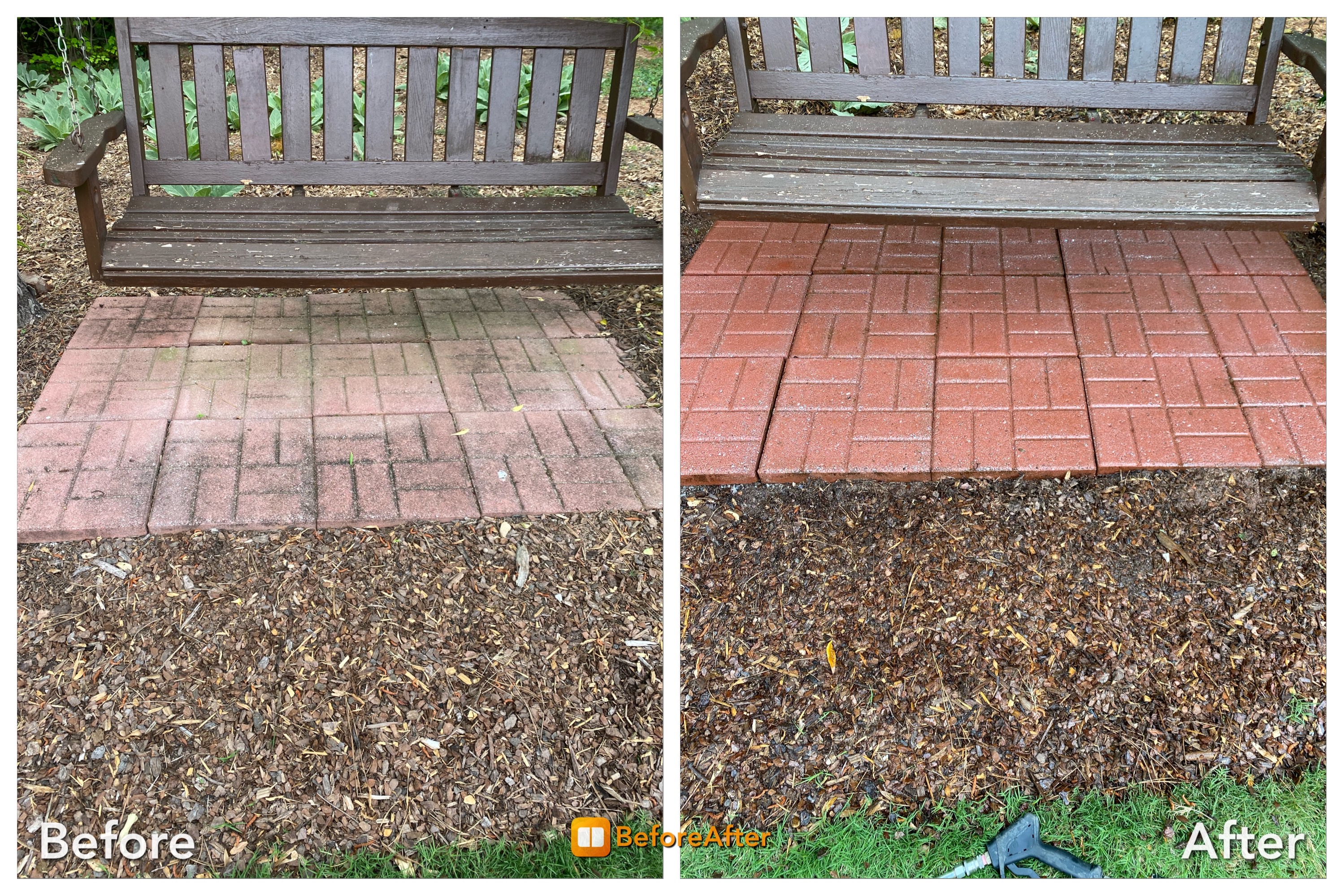 Cleaned Brick patio