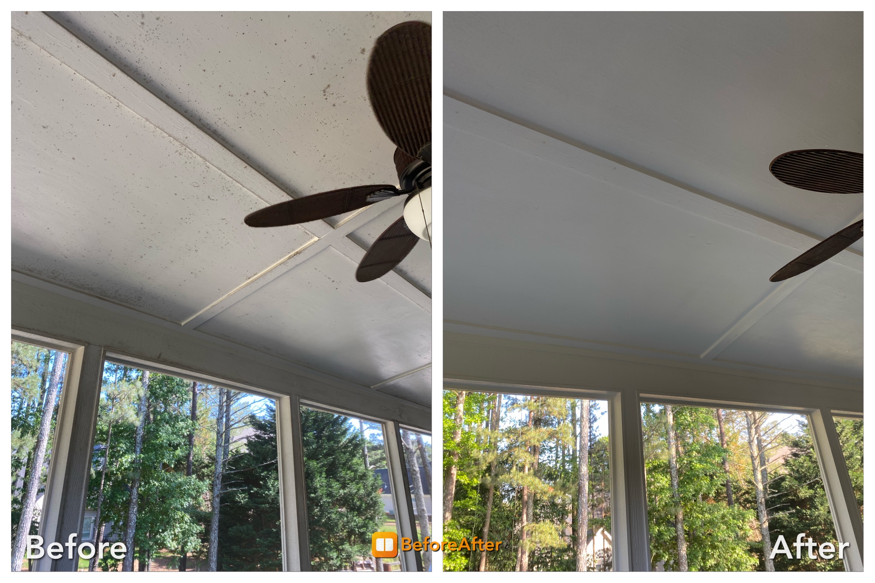 Cleaned Porch Ceiling