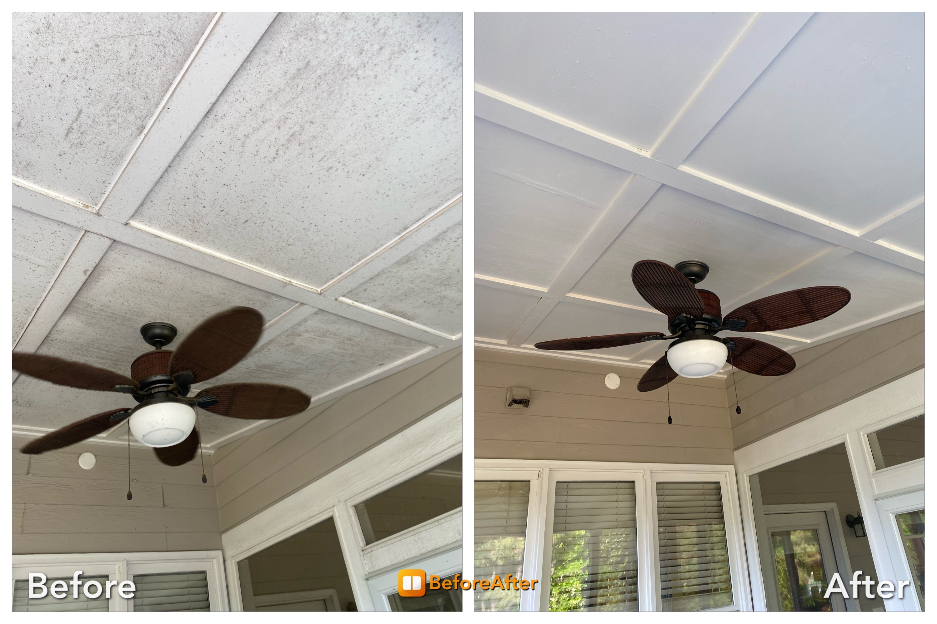 Cleaned Porch Ceiling