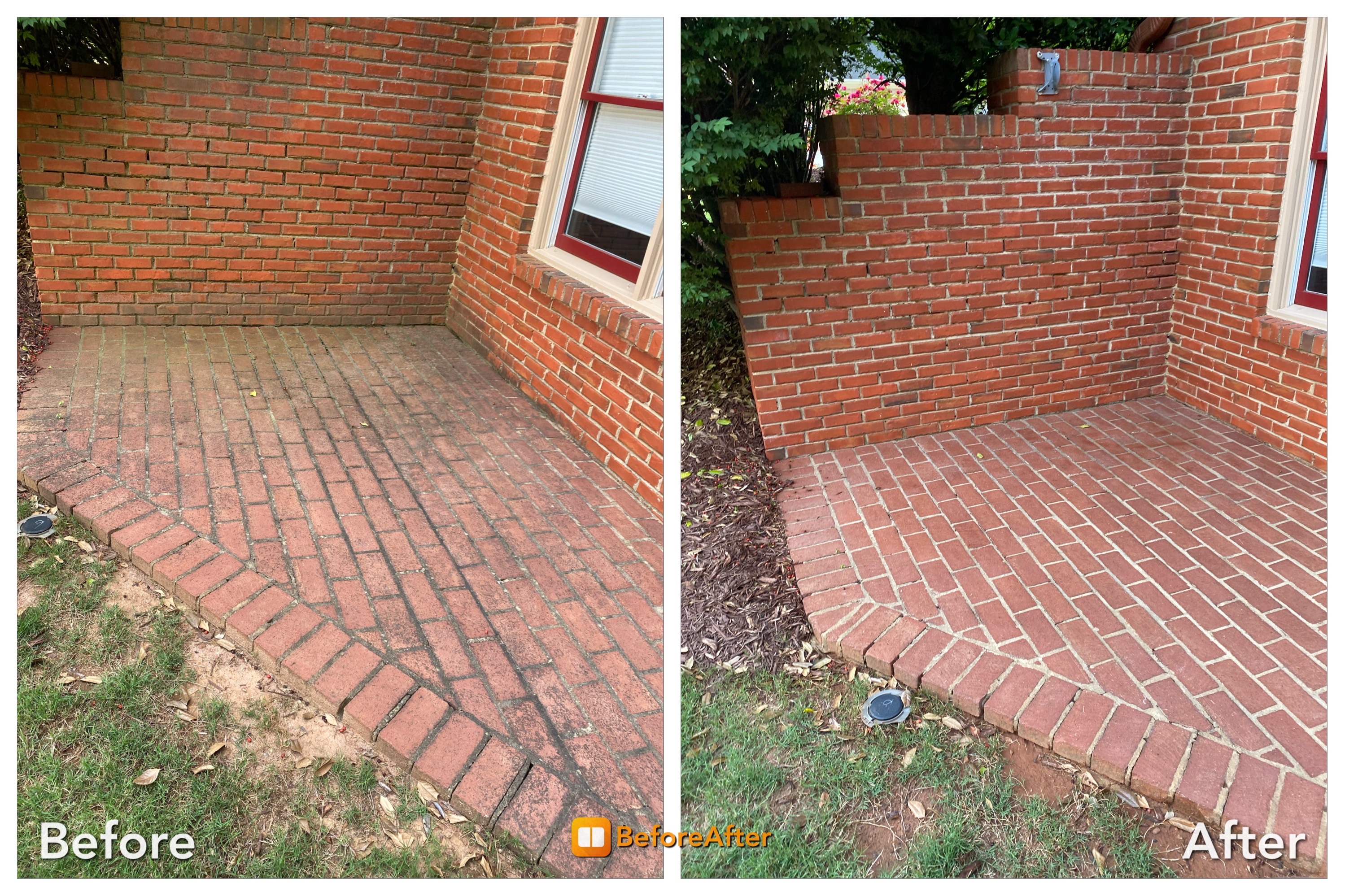 Cleaned Brick patio