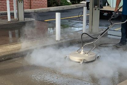 Steam Cleaning Concrete
